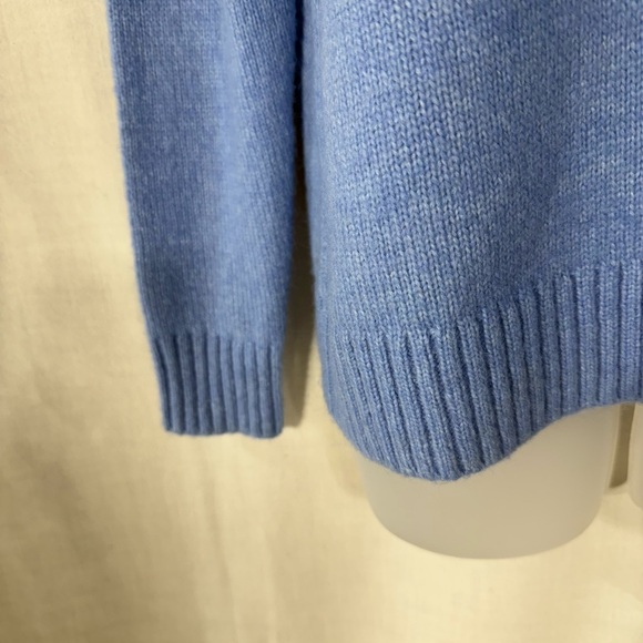 Talbots Light Blue Embroidery Frost Fair Isle Women's Sweater Sz SP - Picture 6 of 12